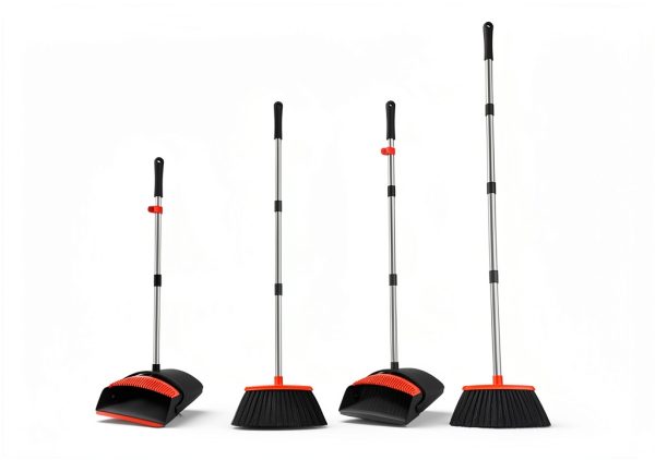 BSKLIN Broom Dustpan Set Adjustable Length Carpet Cleaning-1
