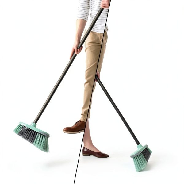 Zthluyc Light Green Broom Soft Bristles Multi Surface-3