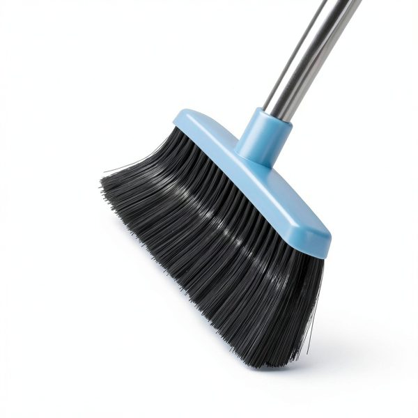 OLLSDIRE Broom and Dustpan Combo Blue Space Saving Design-6