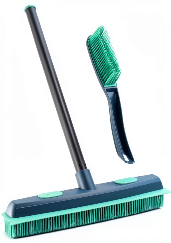 Conliwell Rubber Broom Adjustable Pet Hair Carpet Cleaning-0