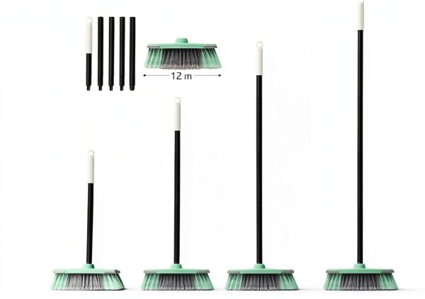 Zthluyc Light Green Broom Soft Bristles Multi Surface-6