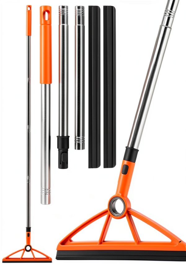 Wlich Silicone Rubber Broom 180 Rotating Scraper Household-0