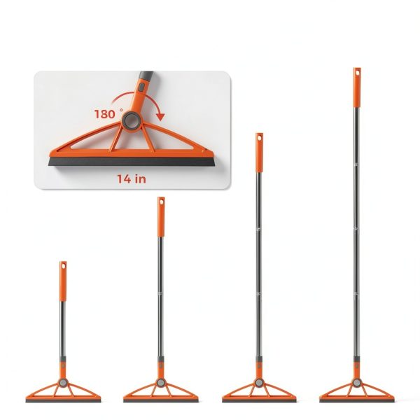 Wlich Silicone Rubber Broom 180 Rotating Scraper Household-1