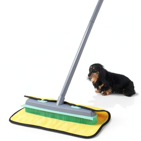 Conliwell Rubber Broom Adjustable Pet Hair Carpet Cleaning-6