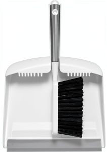 SetSail Hand Broom Dustpan Grey White Comb Teeth Design-0