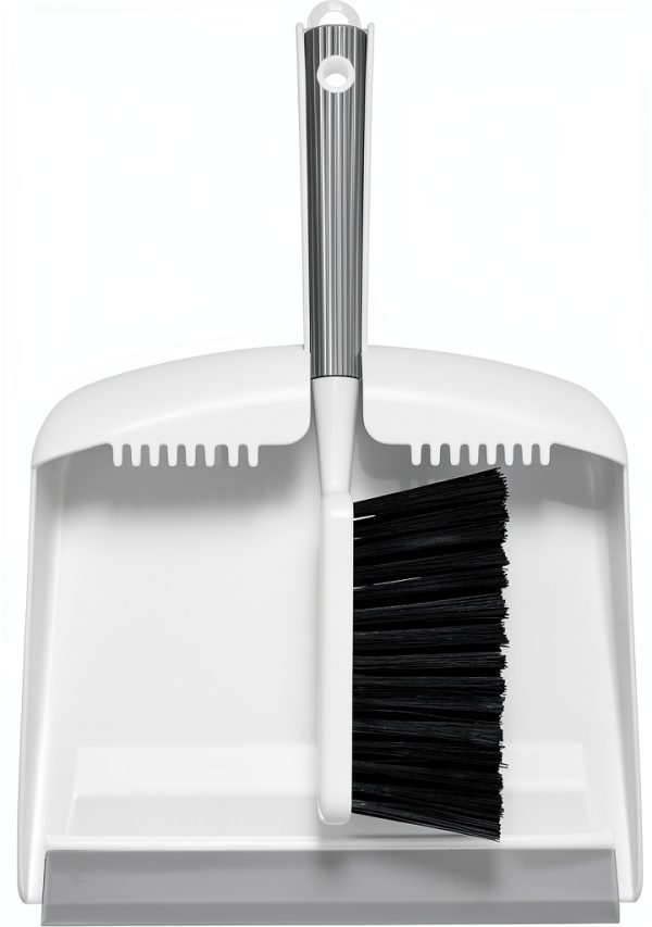 SetSail Hand Broom Dustpan Grey White Comb Teeth Design-0