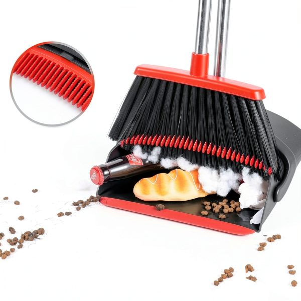 BSKLIN Broom Dustpan Set Adjustable Length Carpet Cleaning-6