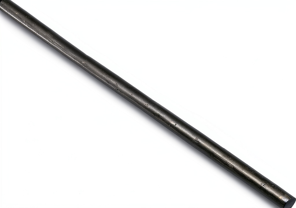 Installing Standard Plumbing Steel Rod Low Carbon Cold Rolled 3/8 x 48 on a wooden workbench