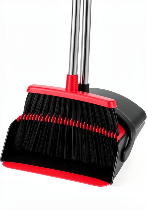 BSKLIN Broom Dustpan Set Adjustable Length Carpet Cleaning-0
