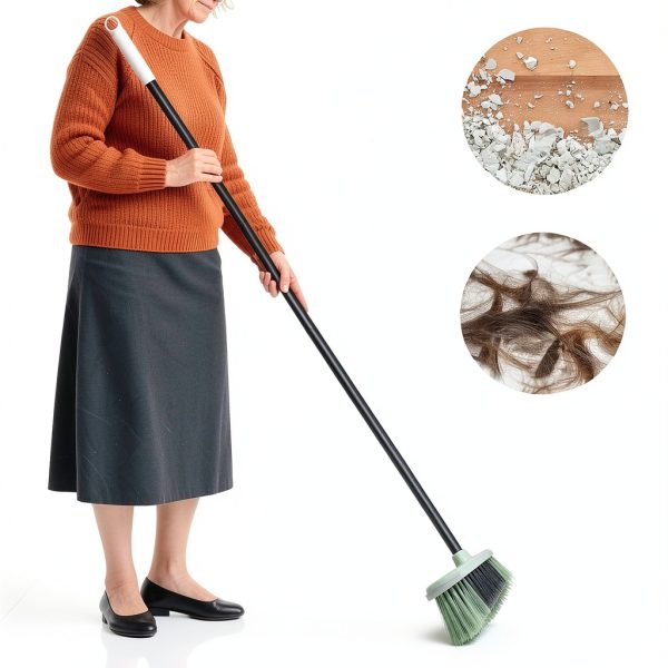 Zthluyc Light Green Broom Soft Bristles Multi Surface-2