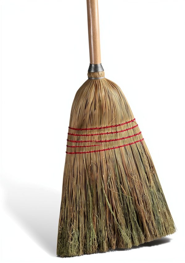COASTWIDE Corn Broom Natural Wood Handle Multi Surface-0
