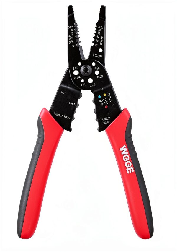 Wire Stripper WGGE WG-015 Professional 8" Red/Black High Carbon Steel-3