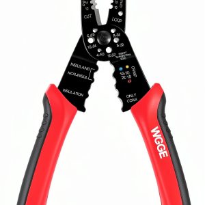 Wire Stripper WGGE WG-015 Professional 8" Red/Black High Carbon Steel-0
