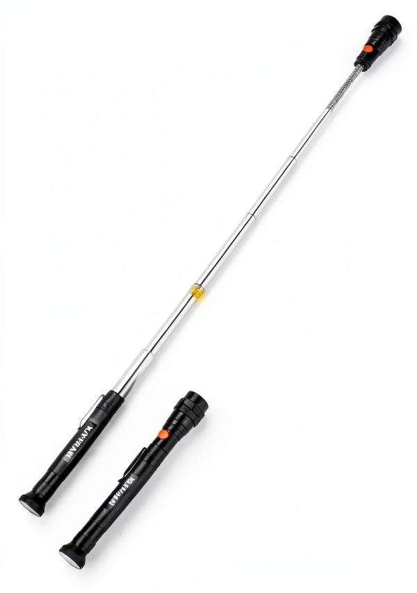 Telescoping Magnetic Pickup Tool with Extendable Flashlight, Unique Mens Gifts for Dad, Husband, Grandpa & Boyfriend – Christmas Gifts, Stocking Stuffers, White Elephant Gifts-2
