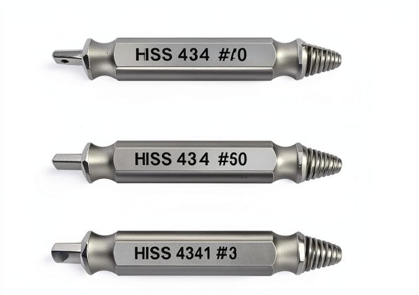 Damaged Screw Extractor Set THOSAF 6‑Piece Titanium‑Coated Extractor-6