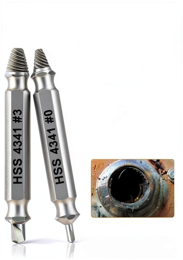 Damaged Screw Extractor Set THOSAF 6‑Piece Titanium‑Coated Extractor-3